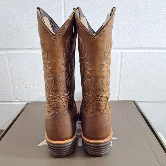 Ariat 10064046 Hybrid Roughstock Western Square Toe Cowboy Boots Size 8 To 8.5D - Picture 4 of 10
